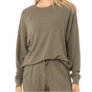 ALO Yoga Sage Green Soho Pullover